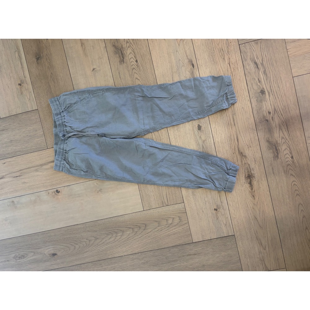 J.Crew Women Sage Green Linen Blend Joggers Elastic Waist Pants Size 00